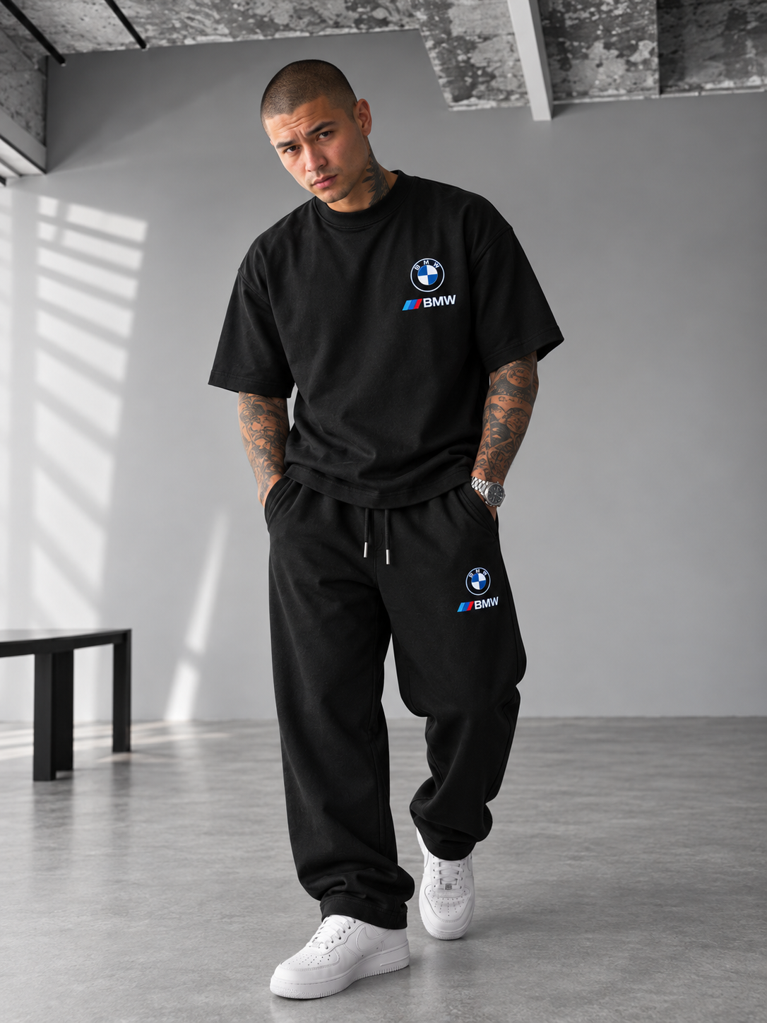 BMW Motorsport Black Streetwear Set