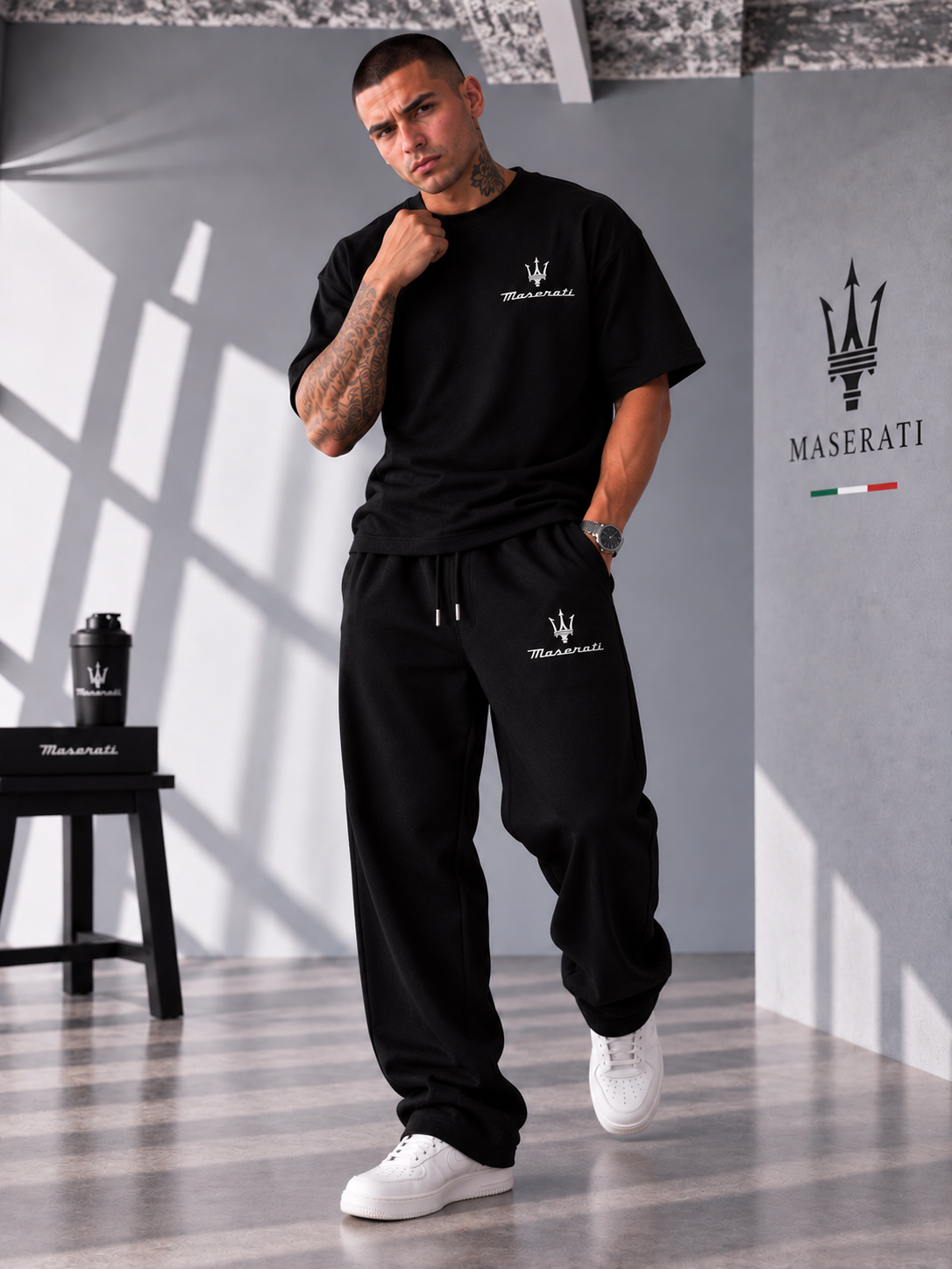 Maserati Black Trident Co-Ord Set